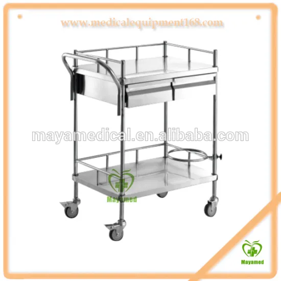 MY-R039 stainless steel Two-floor hospital trolley medical equipment carts