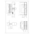 Encabezado de cuadro de tono de 2.00 mm SMT Vertical H = 5.75 Agregar carcasa