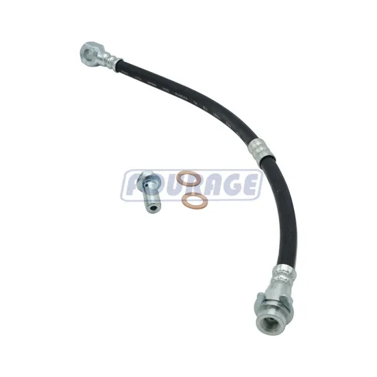 FMVSS106 Rubber Brake Hose for Chevrolet Camaro 1969-1971 with Screw Bolt and Copper Washer - DOT SAE J1401 1/8 HL