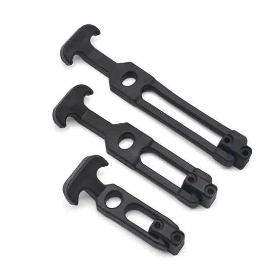Black Fixed T-Handle Rubber Flexible Draw Latches for Toolboxes