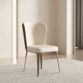 Silla de comedor de asiento beige