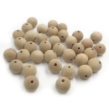 Wooden Crochet Round Beads Baby Teething Beads for Jewelry Making