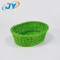 Poly Rattan Fruit Basket Hand-woven Oval Colorful PP Rattan Bread Fruit Basket Manufactory