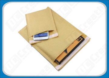 Light Weight Glossy Brown Kraft Bubble Mailers , Printed Padded Bubble Mailing Bags