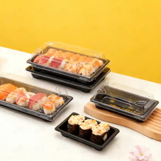 Takeaway Recycle PET Plastic Disposable Sushi Box