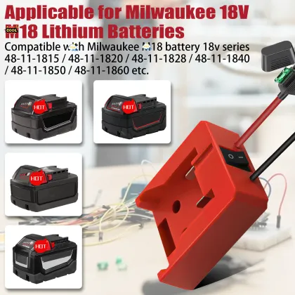 Milwaukee 18V Battery Adapter for Power Tools and Robotics Power Wheels