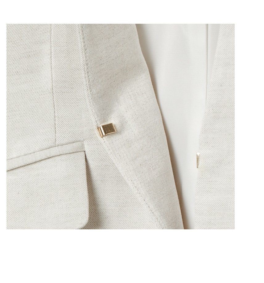 White Linen Blazer