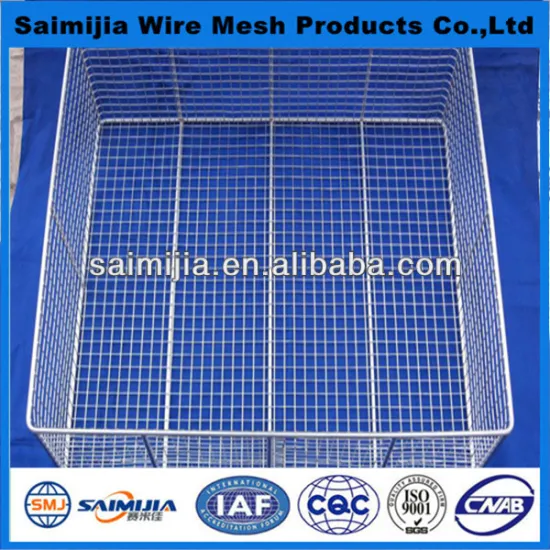stainless steel wire mesh basket with handles