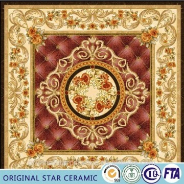 Glazed polished porcelain tile with golden which newest designs