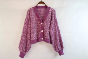 Purple Fashion Knit Cardigan Sweter w sprzedaży