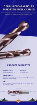 TG High Precision 65 Degrees Tungsten Steel Alloy Drill Bit