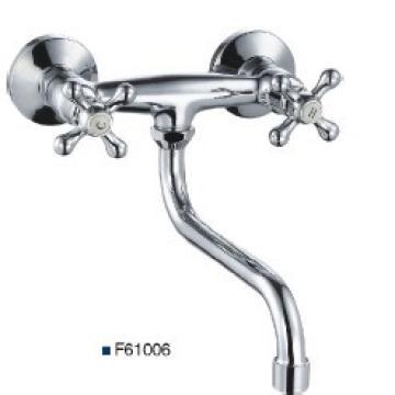 8\" Brass Basin / bathroom faucet  with double handle with Chrome plate