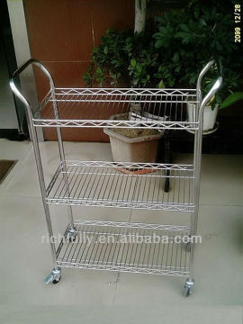 Mobile Kitchen Equipment, Movable Rack, Stainless Steel Tray Rack Trolley