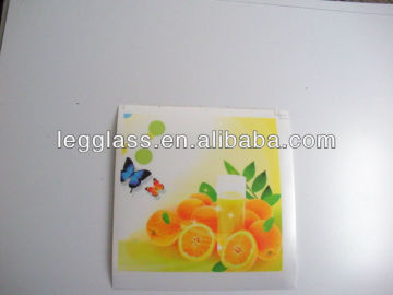 orange smooth surface glass coaster changzhou