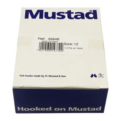 High-Quality Mustad Treble Fishing Hooks - 1000pcs/Box 4# 12# Tin Plated Treble Hooks