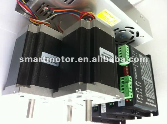 cnc step motor kit SM60HT86-2008x3, cw5045 stepper motor driver x3; 350w power supply x1