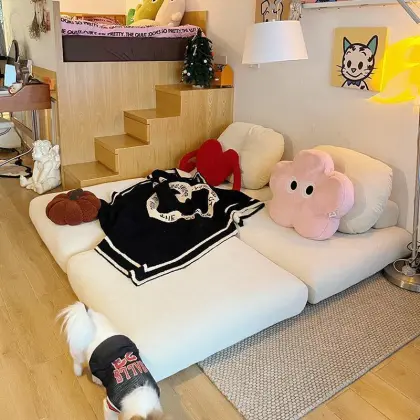 Modern Style Lazy Bean Curd Block Easy Sofa