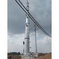 66KV Zinc Plated Polygon Steel Utility ເສົາໄຟຟ້າແຮງດັນສູງສໍາລັບສາຍສົ່ງໄຟຟ້າ