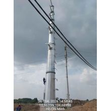 66KV Zinc Plated Polygon Steel Utility ເສົາໄຟຟ້າແຮງດັນສູງສໍາລັບສາຍສົ່ງໄຟຟ້າ