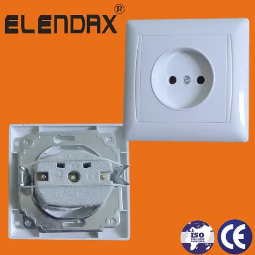 Tomada de parede embutida estilo Euro (F6009)