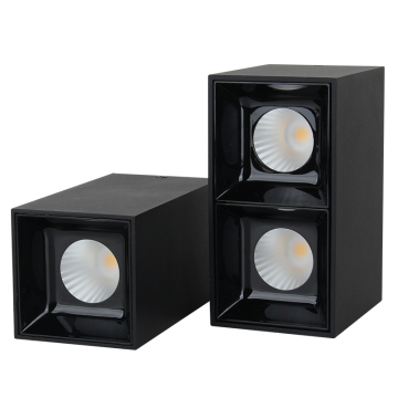 Wholesale LED Spotlights: No Flickering Ceiling Double Heads Surface Mounted COB Spotlight