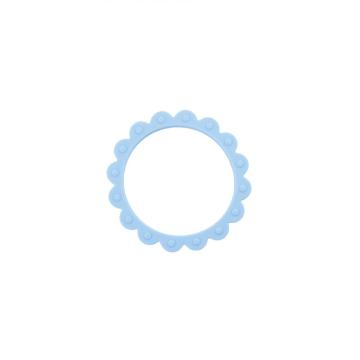 Dentes de bebê molares de anel de flor de silicone