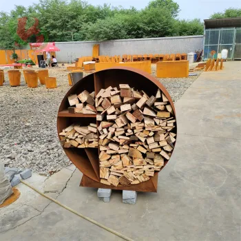 Waterproof Indoor and Outdoor Firewood Rack for Fireplace Logs