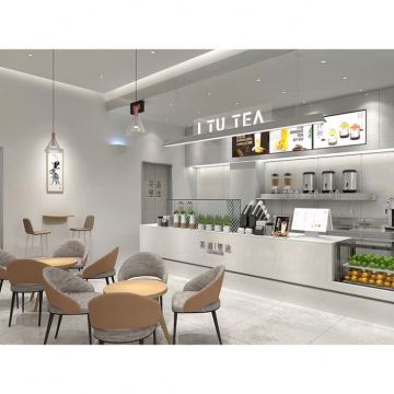 Stainless Steel Bubble Tea Bar Counter - Full Set Length Options Available