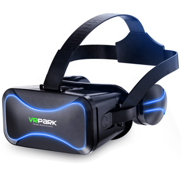 Virtual Reality 3D-headset med hi-fi stereo hörlurar och fjärrkontroll: den ultimata VR-glasögonupplevelsen