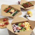 Caja de ensalada Kraft desechable para llevar