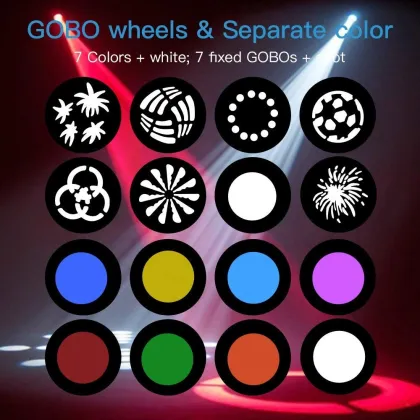 10W Mini Moving Head Stage Spot mini Moving 9/11 Channels 7 colors Mini LED Moving Head