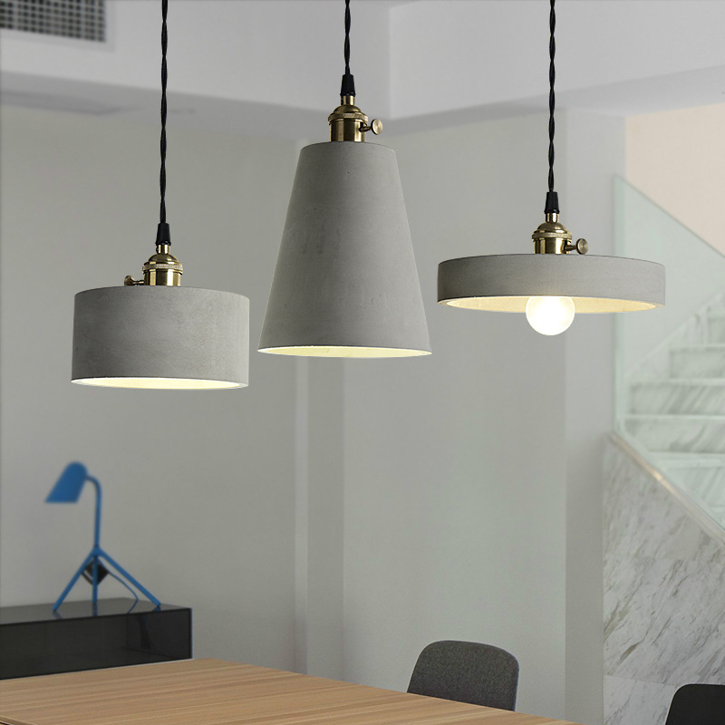 Simple Concrete Pendant LightofApplication Black Glass Pendant Lights