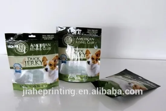 three side seal pet food stand up zipper packaging bag