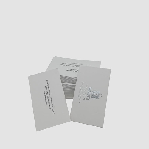 Economy Silver Foil Stamping White Business Paper Card