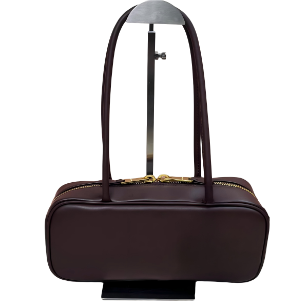 긴 가죽 손잡이가있는 세련된 레트로 토트 Stylish Retro Tote with Long Leather Handles