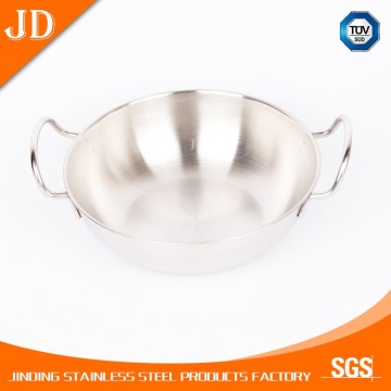 chinese big stainless steel mini wok pan set