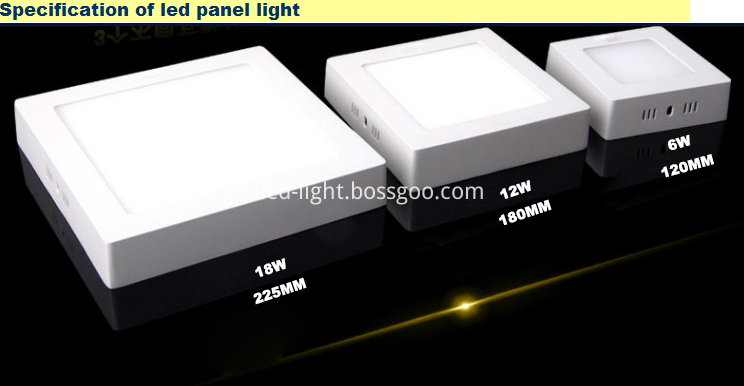  surface mounted led square panel lights