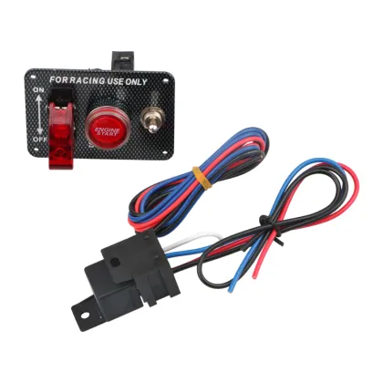 Racing Car Ignition Switch Panel with Engine Start Button