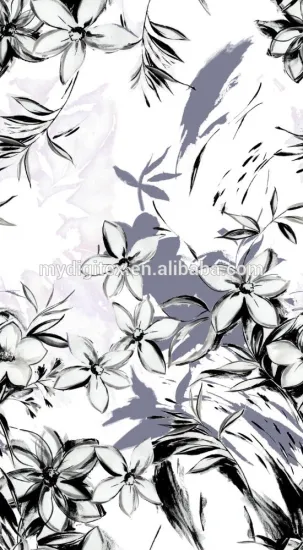 100% silk satin high fashion custom digital print fabric