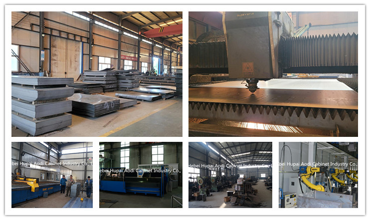 Tiger Brand Group Aodi Cabinet Industry Co., Ltd. has automatic production equipment: 1. Plate shears: used to cut sheet metal and make the shell and door of the safe. 2. Bending machine: used to bend metal sheets into various parts of the safe, such as side plates, bottom plates, top plates, etc. 3. Welding machine: used to weld the various parts of the safe to make it a whole. 4. Drilling machine: used to drill holes on each part of the safe for subsequent assembly. 5. Painting equipment: including spraying machine, painting room, etc., used to paint the surface of the safe to increase its beauty and anti-corrosion. 6. Assembly equipment: including screw machine, pneumatic tools, etc., used to assemble the various parts of the safe to make it a complete product. 7. Testing equipment: including dimension measuring instrument, sealing tester, etc., used for quality testing of the safe to ensure that it meets the relevant standards and requirements. These devices are mainly used for different procedures in the manufacture of safes, including cutting, bending, welding, drilling, painting, assembly and inspection. Each device has its specific function and use, and through the sequence and cooperation of various procedures, the production of the safe is finally completed.