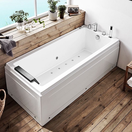 standing whirlpool 2 sided skirt bathtub acrylic