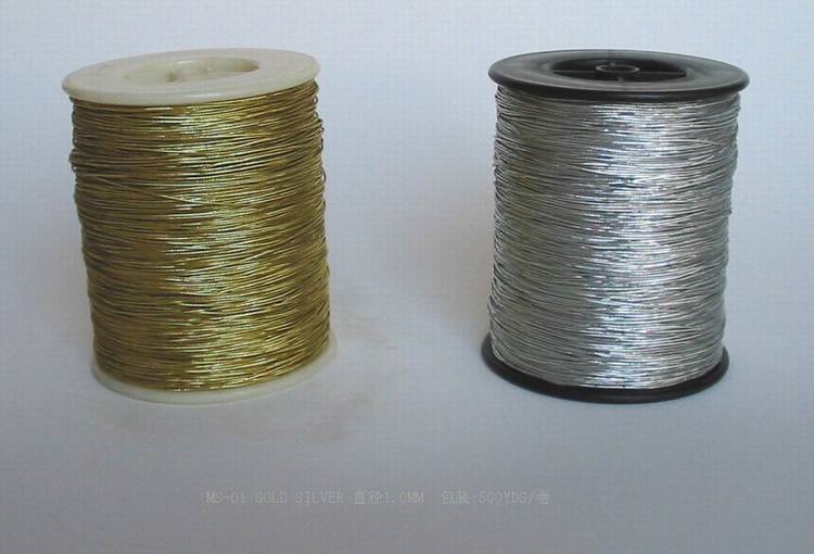 High quality silver elastic cord