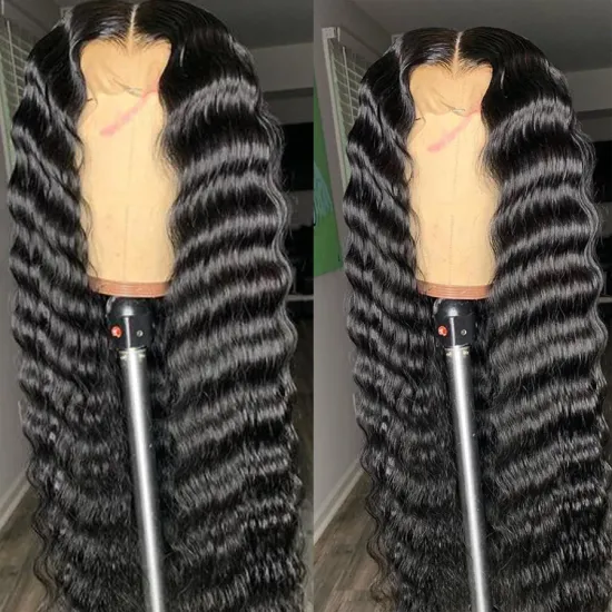 New Arrival 100% Brazilian 12 inch-30 inch Human Hair Wig Transparent lace wig,Loose Deep Cuticle Aligned Lace Front Wig