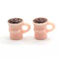 Charms 3D Kaffeetasse Harz Cabochons Mini Tiny White Pink Blue 15 * 21mm Bestseller Chunky Perlen für Basteldekoration