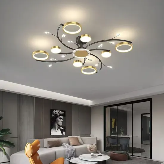Modern Indoor Crystal Ceiling Lamps for Dining, Bedroom, Living Hall, Study Room & Loft