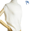 Vestă din tricot fără mâneci, alb-cav