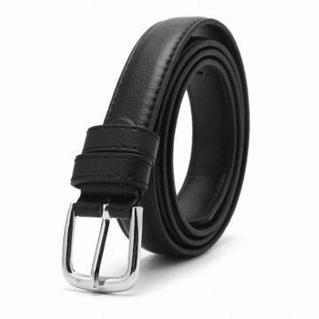 Fashion Female Antique Black Metal Jeans Belt - Faux Leather Belt N0046