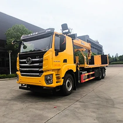Saic Hongyan 6x4 wrecker truck with crane