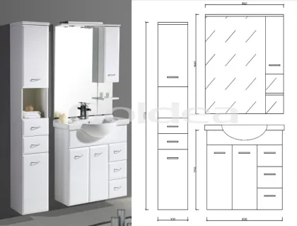 Wenge Bathroom Furniture With Vanity Cabinets