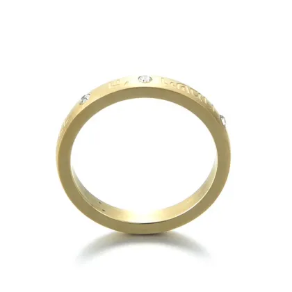 Hebrew Priestly Blessing Ring with Diamonds - Numbers 6:24 Hebrew Bible Stamped